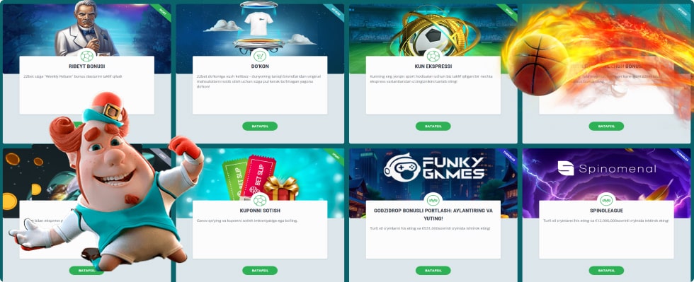 22Bet Bonus Takliflari 22Bet Bonus Takliflari